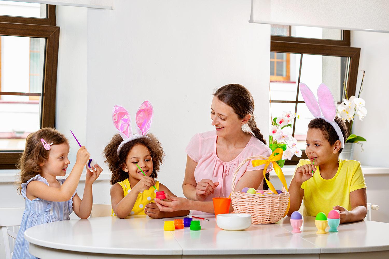 A family celebrating Easter